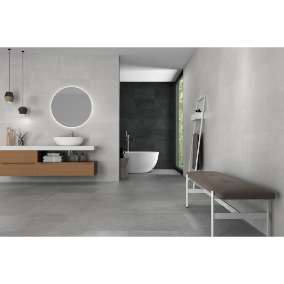 Natura Grey Porcelain Wall & Floor Tile 600x600mm